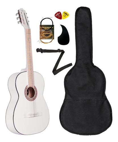 Guitarra Clásica De Madera + Funda Y Accesorios De Regalo