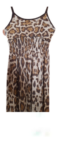 Vestido Animal Print Seda Fría, Talle M