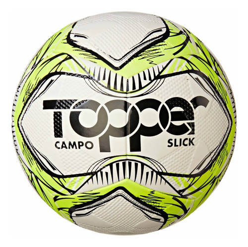 Bola De Futebol De Campo Slick 2020 Topper Cor Amarelo Neon/preto