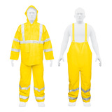  Conjunto Impermeable Doble Amarillo Con Reflejante, G 18417