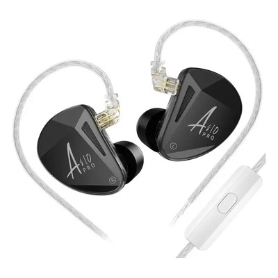 Audifonos Kz As10 Pro Con Microfono Iem In-ear Color Negro Luz Negro | Envío gratis