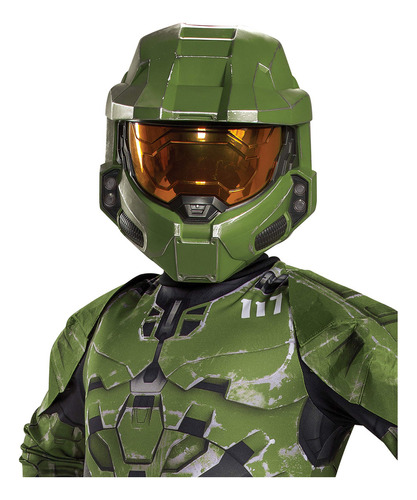 Disguise Máscara Halo Infinite Master Chief, Accesorio Par. Color Verde Y Dorado