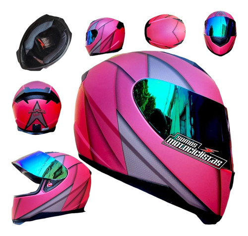 Casco Moto Mujer Kov Blade Rosa Certificado Dot Integral 