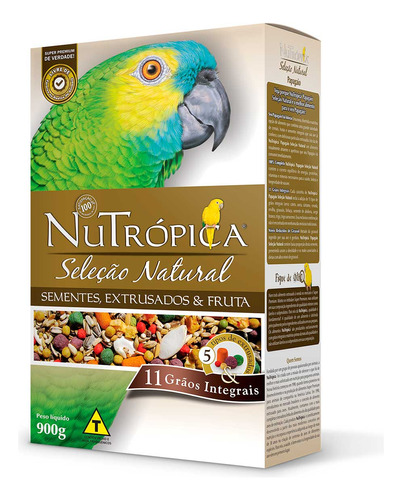Nutrópica Mix Semente Seleção Natural Papagaio Cacatua 900g