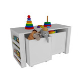 Rack Com Baús Porta Carrinhos E Livreiro Caleb 100% Mdf