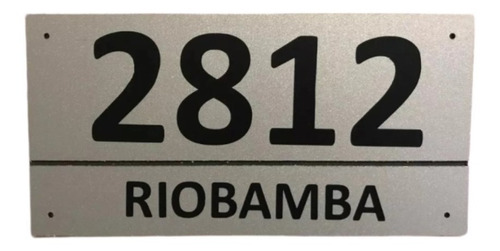 Chapa Dirección Frente Casa Numeración Aluminio Alucobond