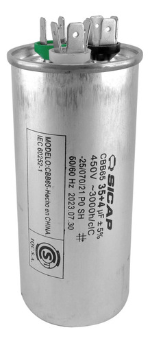 Capacitor Dual 35 + 4 Uf 420vca Aire Split Refrigeración