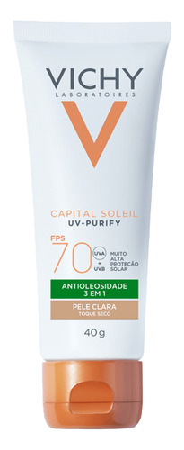 Vichy Purify Cor Clara Fps 70 - Protetor Solar Facial 40g