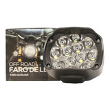 Faro Auxiliar Led Blanco 12v Plastico Abs Off Road 12led 36w