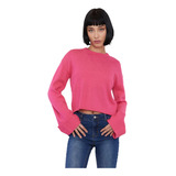 Sweater Mujer Regular Manga Campana Fucsia  Corona