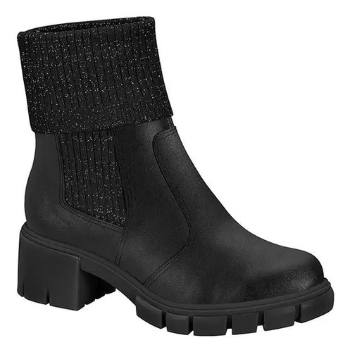 Bota Feminina Coturno Tratorado Moleca Original Cano Curto