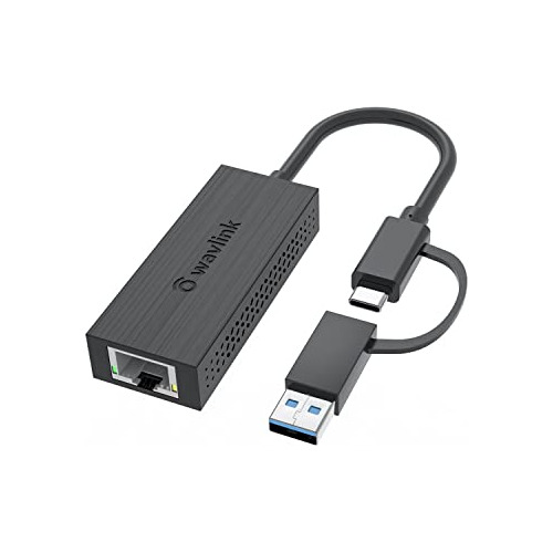 Adaptador Usb C A Ethernet De 2,5 G, Tipo Wavlink 2 En 1 Usb