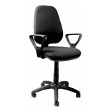 Silla Ejecutiva De Escritorio Sillon Ergonómico Baires4 Full Color Ecocuero Negro