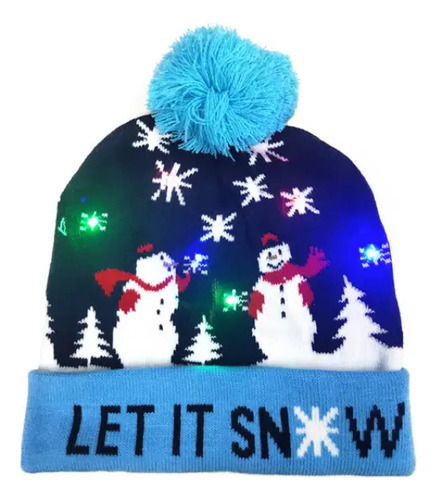 Gorro Navideño Con Luces Led Regalo Navidad Niño Y Adulto