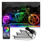 Juego De 12 Tiras Luces Rgb Led Para Motocicleta C/bluetooth