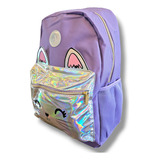 Mochila Escolar Nena Gatito Primaria Secundaria Impermable