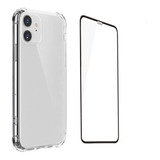 Kit Carcasa Para  iPhone 11 Antigolpes + Lamina De Vidrio