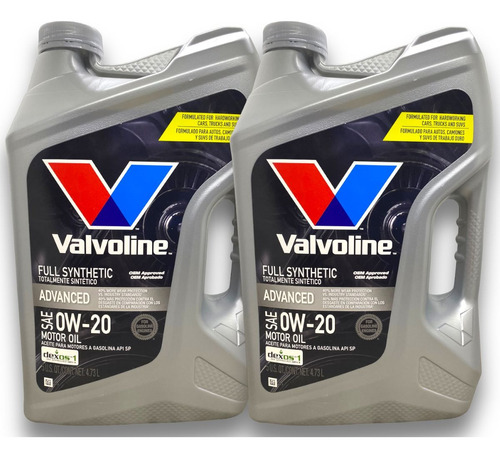 Aceite 0w20 Valvoline Sintetico Advanced Usa X 2 Unidades