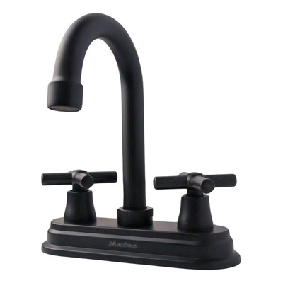 Maxims Mezcladora Lavabo Doble Comando Negro Mate 4004N | MercadoLibre