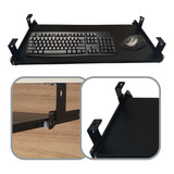 Kit Corrediça Apoio Teclado Fxpt Com Prateleira Md 80x30cm