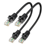 Apojodly Cable Ethernet Cat6 De 1 Pie, Paquete De 2, Cable D