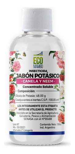Jabon Potasico Canela/neem X 100 Cc - Ecomambo