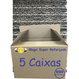 5 Caixas Papelão Mudança Embalagem Grande Reforçada 60x40x40