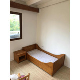 Cama Montessori Y Mesa Luz Madera Maciza C/ Colchon 1,6x 0,8