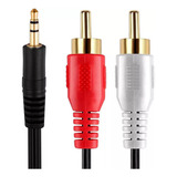 Cable Rca Miniplug Audio Auxiliar Macho 3,5 Mm 1.5 Mts 2x1