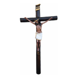 Crucifijo De Pared Cristo Jesús En Cruz De Madera Grande 