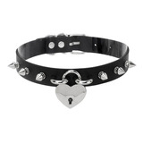 Collar Choker Picos Candado Corazon Kawaii Cosplay Kpop Punk