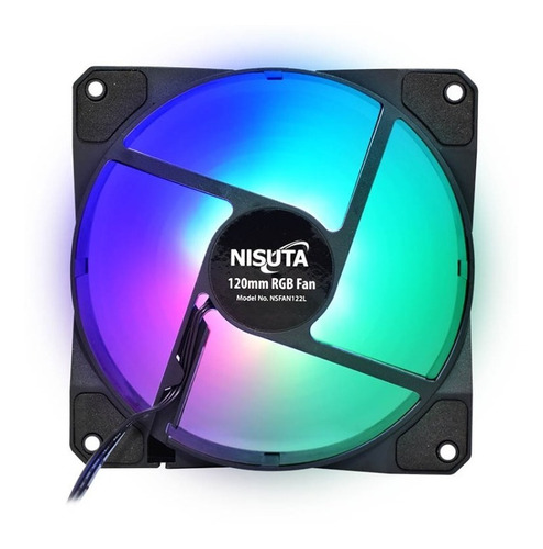 Fan Pack X 2 120mm Molex Led Rgb Nisuta Nsfan122l