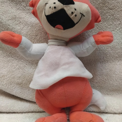 Muñeco Peluche Cucho De Don Gato Y Su Pandilla 28cm Hanna B Rosa Y Blanco