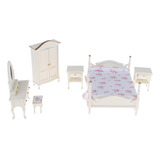 De Muebles De Para Dormitorio De De 6 Piezas: Cama 1:12,