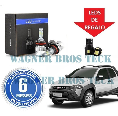 Kit Luces Led Cree H3 O H1 Fiat Strada 16.000 Lms Promo