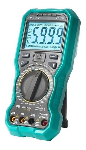 Multimetro Digital Tester 3-5/6 True Rms Proskit Mt-1706 Pr