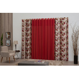 Cortina Floratta 2,00x1,70 Sala Quarto Floral Oferta