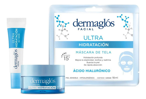 Dermaglós Combo Facial Ultra Hidratación + Máscara De Tela