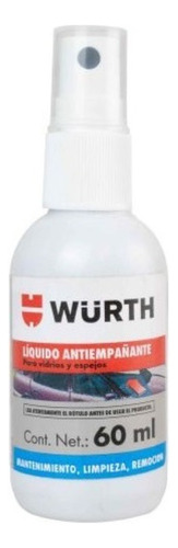 Antiempañante 60 Ml Wurth Vidrios Parabrisas Ventanas Liquid