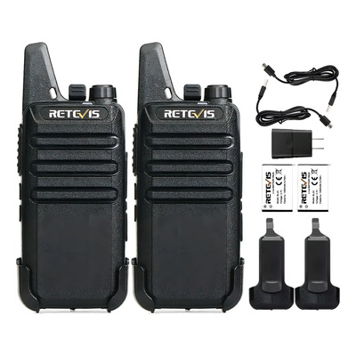 Reteivs RT22 Radios Walkie Talkie Largo Alcance Profesional,Mini Radio De Comunicacion Pequeño y Portátil,Wokitokis Recargable Tipo C UHF Para Restaurantes, Escuela,Hospitality,Retail,Cámping | Meses sin interés