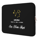 Capa Case Para Notebook Macbook Com Nome Signo Capricórnio