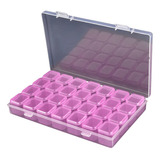 Caixa Organizadora De Glitter Rosa 28 Compartimentos