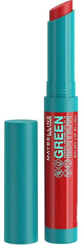 Lápiz Labial Maybelline Green Edition Balmy Lip Blush 0.06oz Acabado Gloss Color 002 Bonfire