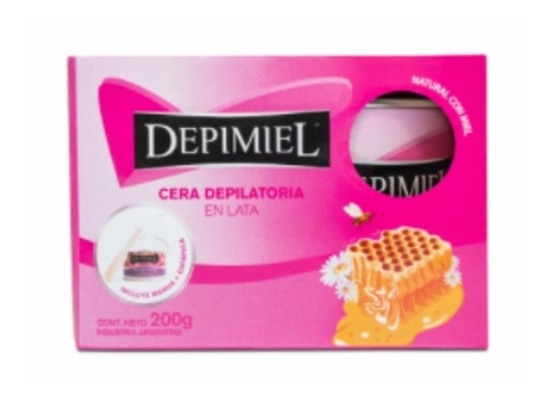 Cera Depiladora Depimiel Lata C/ Estuche 200g Natural Abejas