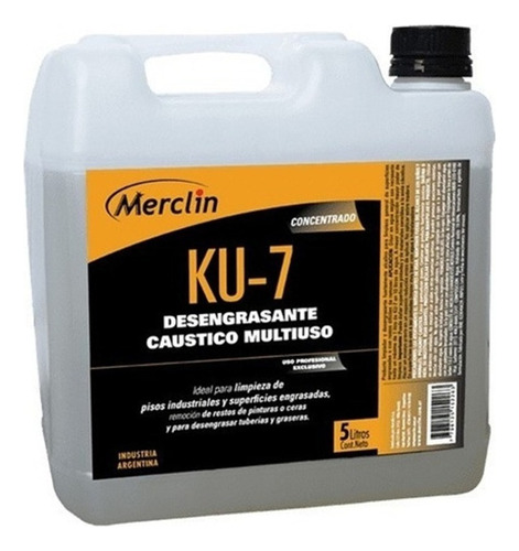 Desengrasante Caustico Multiuso Concentrado Ku-7 Merclin 5l