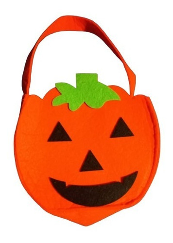 Bolsa Bolsinha Abobora Mini Sacola Doce Halloween Infantil