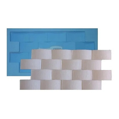 Forma Silicone Para Placa 3d - Mini Tijolinho 31x13