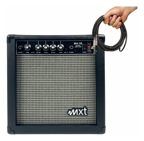 Amplificador Para Guitarra E Violão Caixa Cubo Ma-30 Com 30w