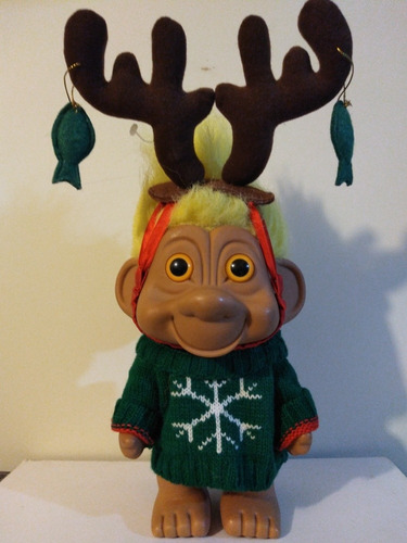 Muñeco Troll Vintage Navideño   Reno  