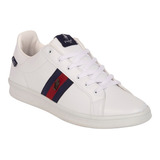 628-08 Tenis Polo Sneakers Casual Hombre Caballero, Blanco